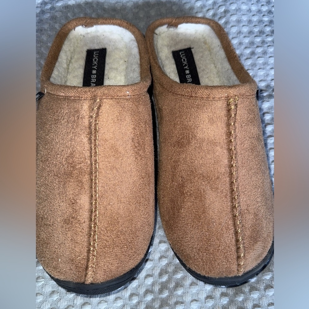 Lucky Brand Brown Suede Slippers